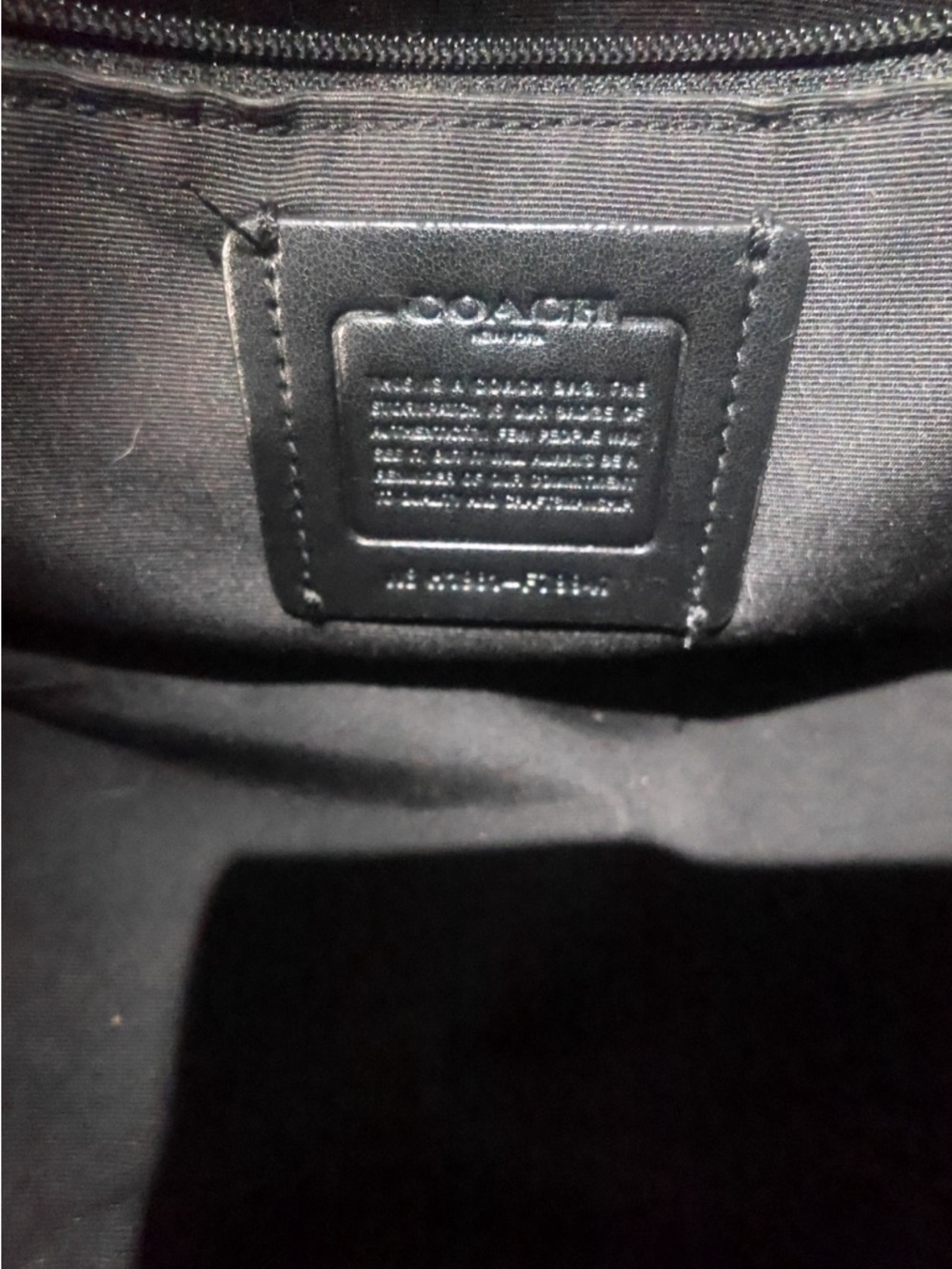 COACH Rowen Brown Signature Satchel with moon prints and Black Trim - Picture 7 of 14